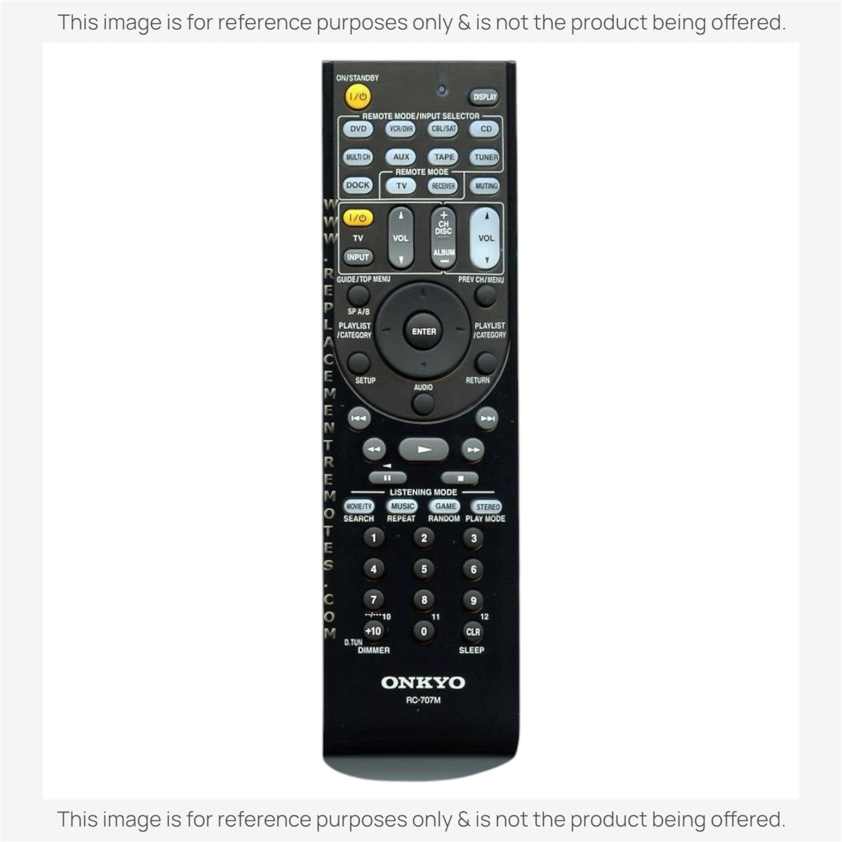 Onkyo RC707M Receiver Remote Control | RC-707M