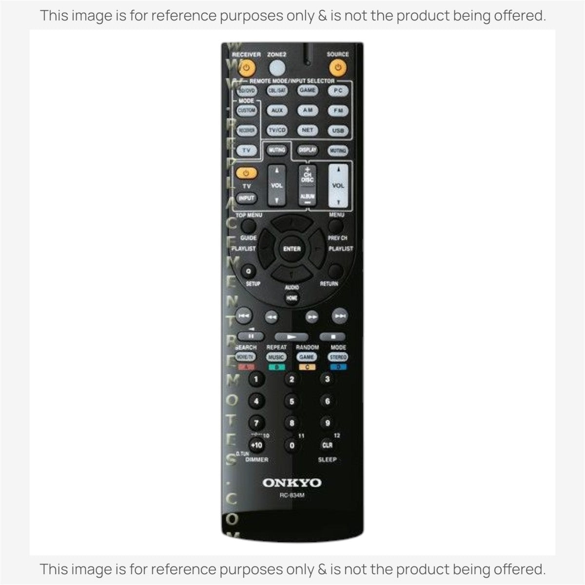 Onkyo RC834M Receiver Remote Control | RC-834M