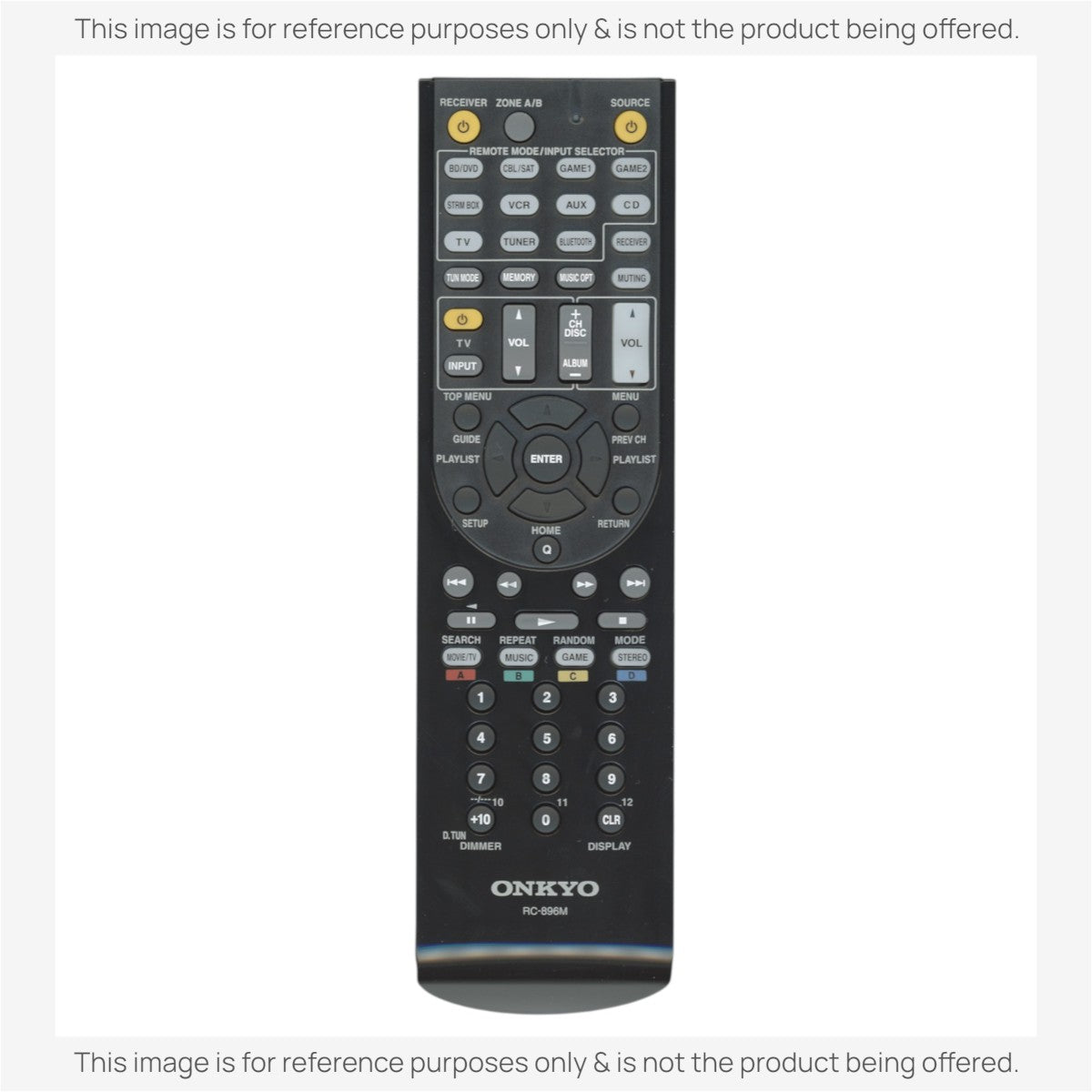 Onkyo RC896M Receiver Remote Control | RC-896M