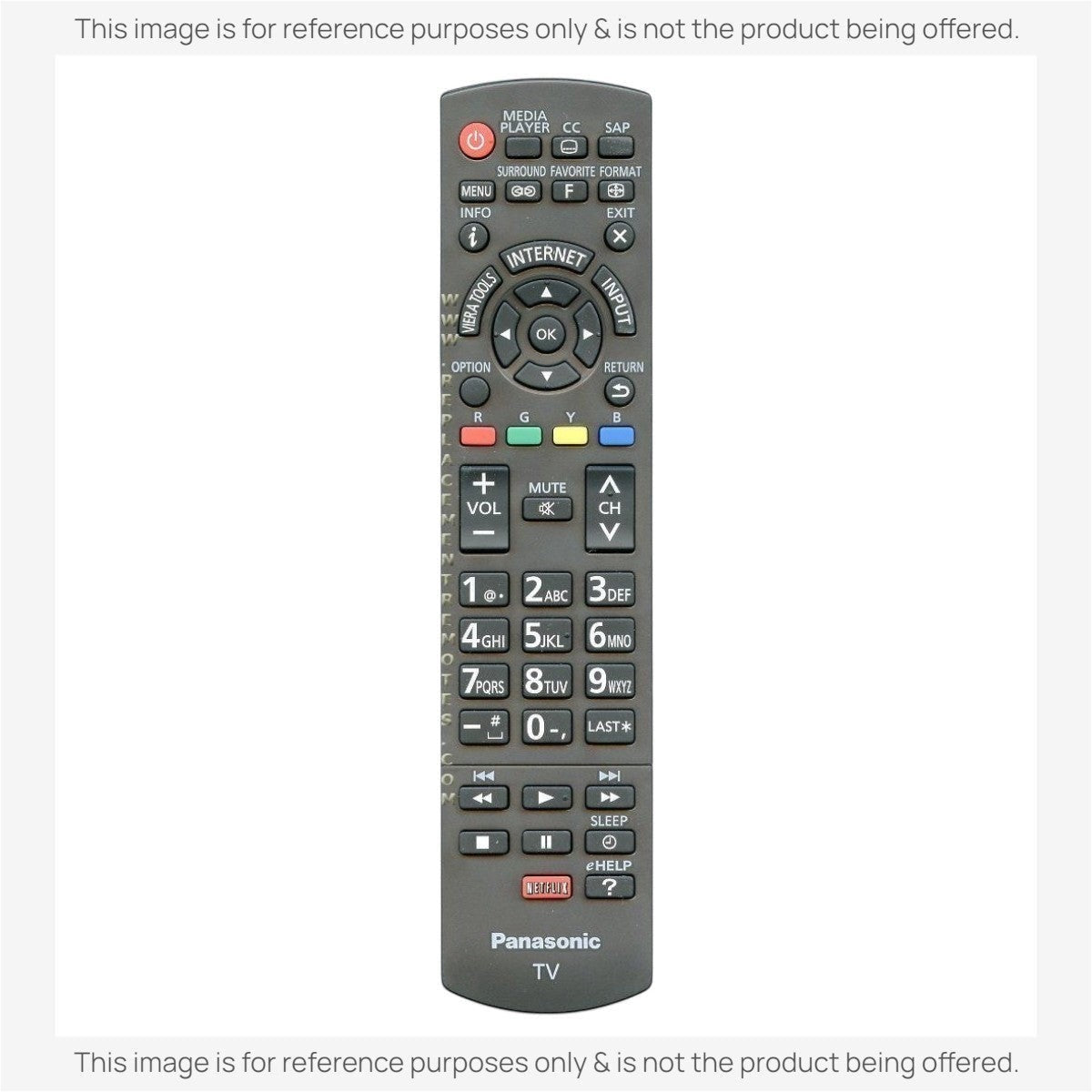Panasonic N2QAYB000827 TV Remote Control