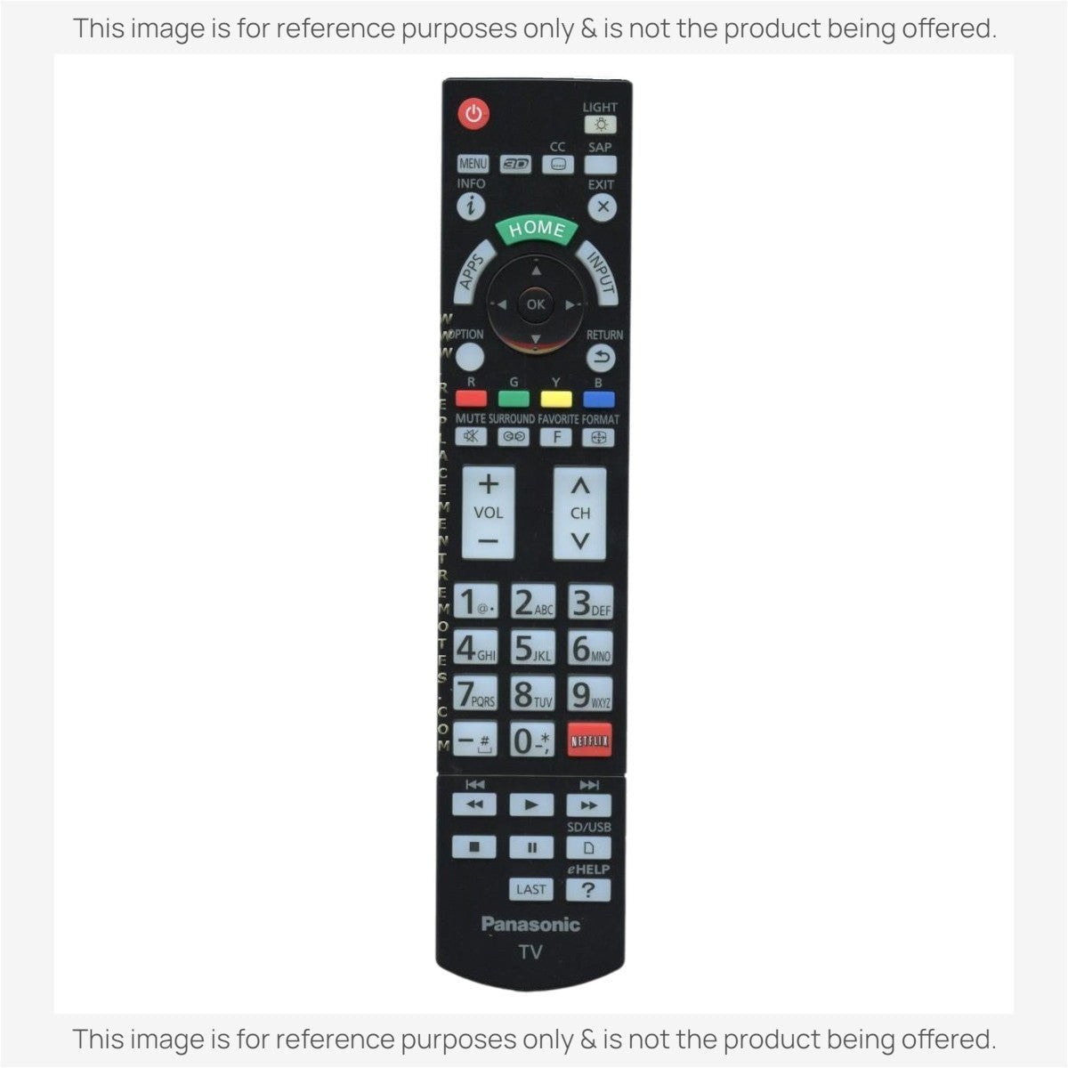 Panasonic N2QAYB000927 TV Remote Control