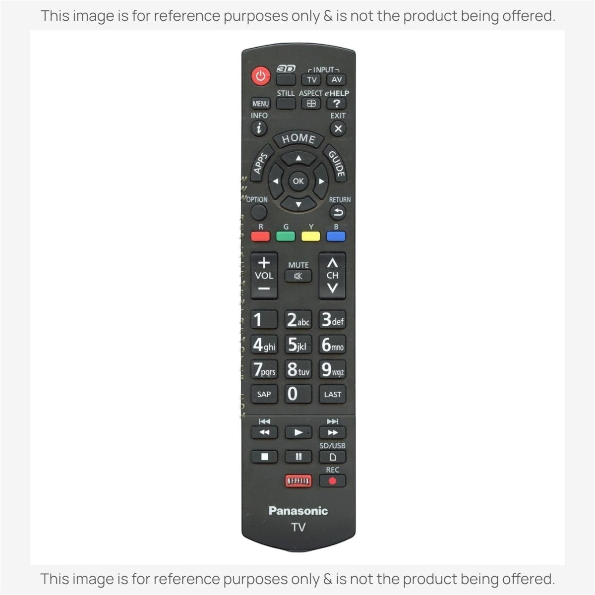 Panasonic N2QAYB000838 TV Remote Control