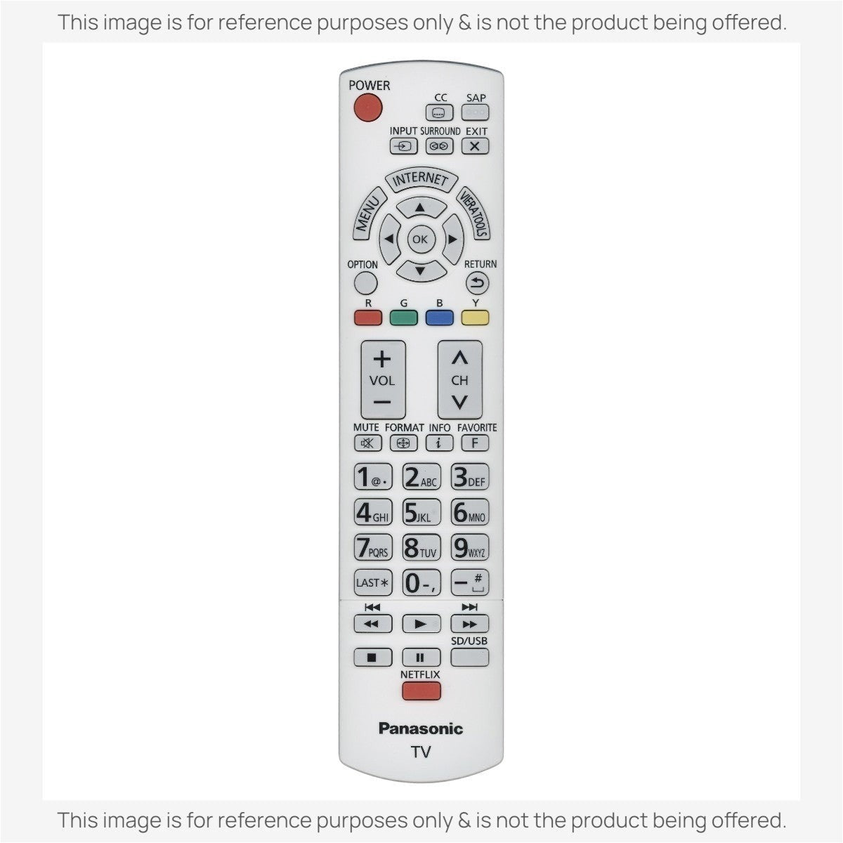 Panasonic N2QAYB000797 TV Remote Control