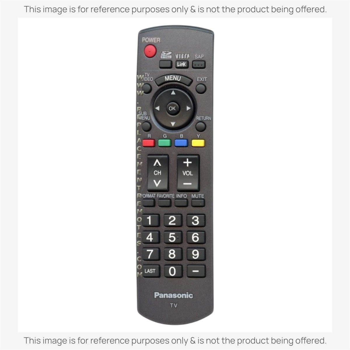 Panasonic N2QAYB000221 TV Remote Control