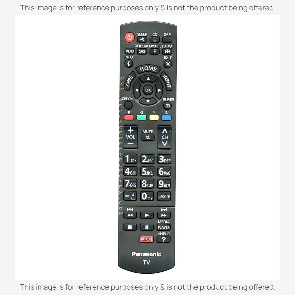 Panasonic N2QAYB000828 TV Remote Control