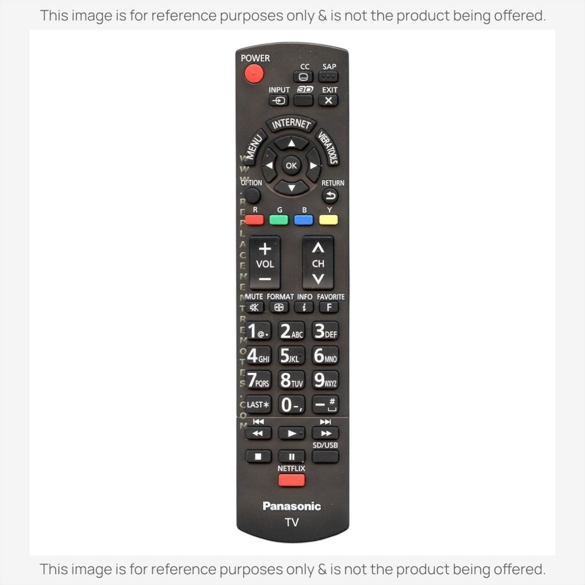 Panasonic N2QAYB000778 TV Remote Control