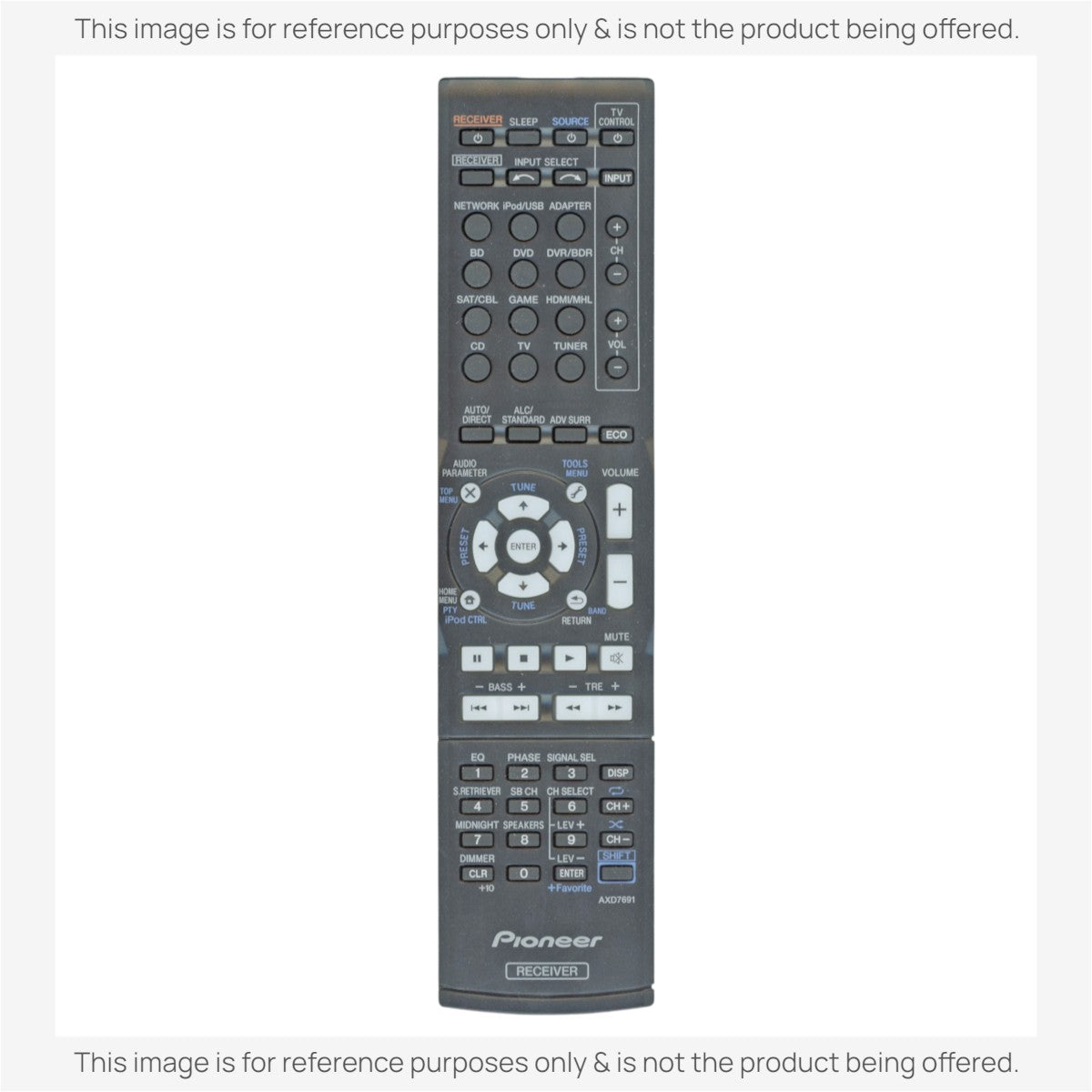 Pioneer AXD7691 Receiver Remote Control
