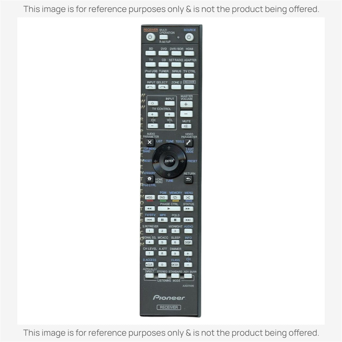 Pioneer AXD7595 Receiver Remote Control