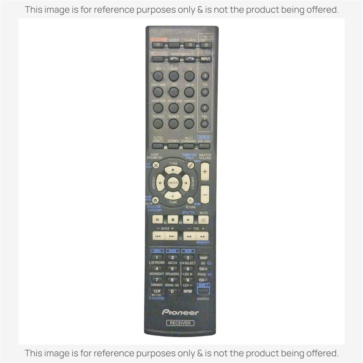 Pioneer AXD7621 Receiver Remote Control