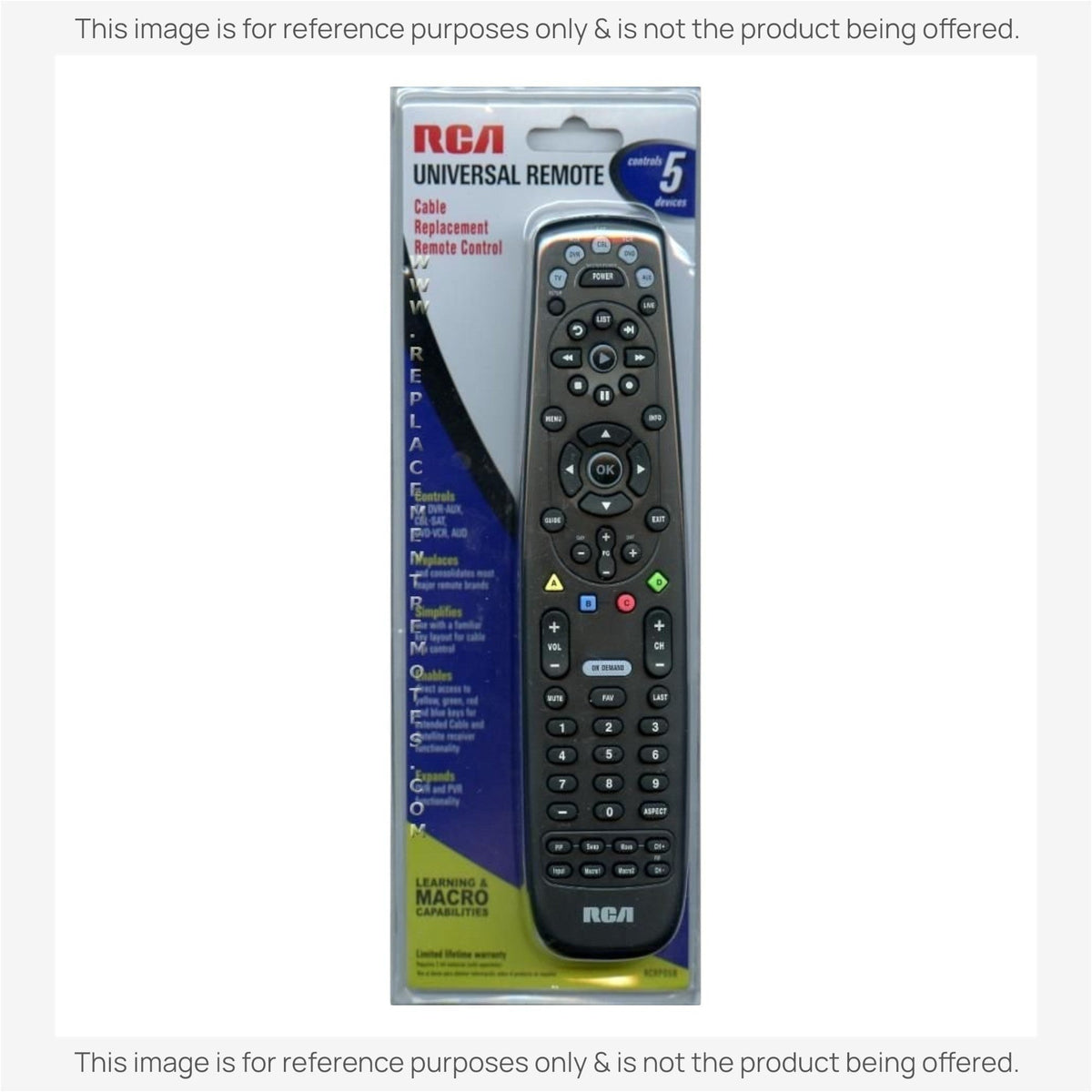 RCA RCRP05B 5-Device Universal Remote Control