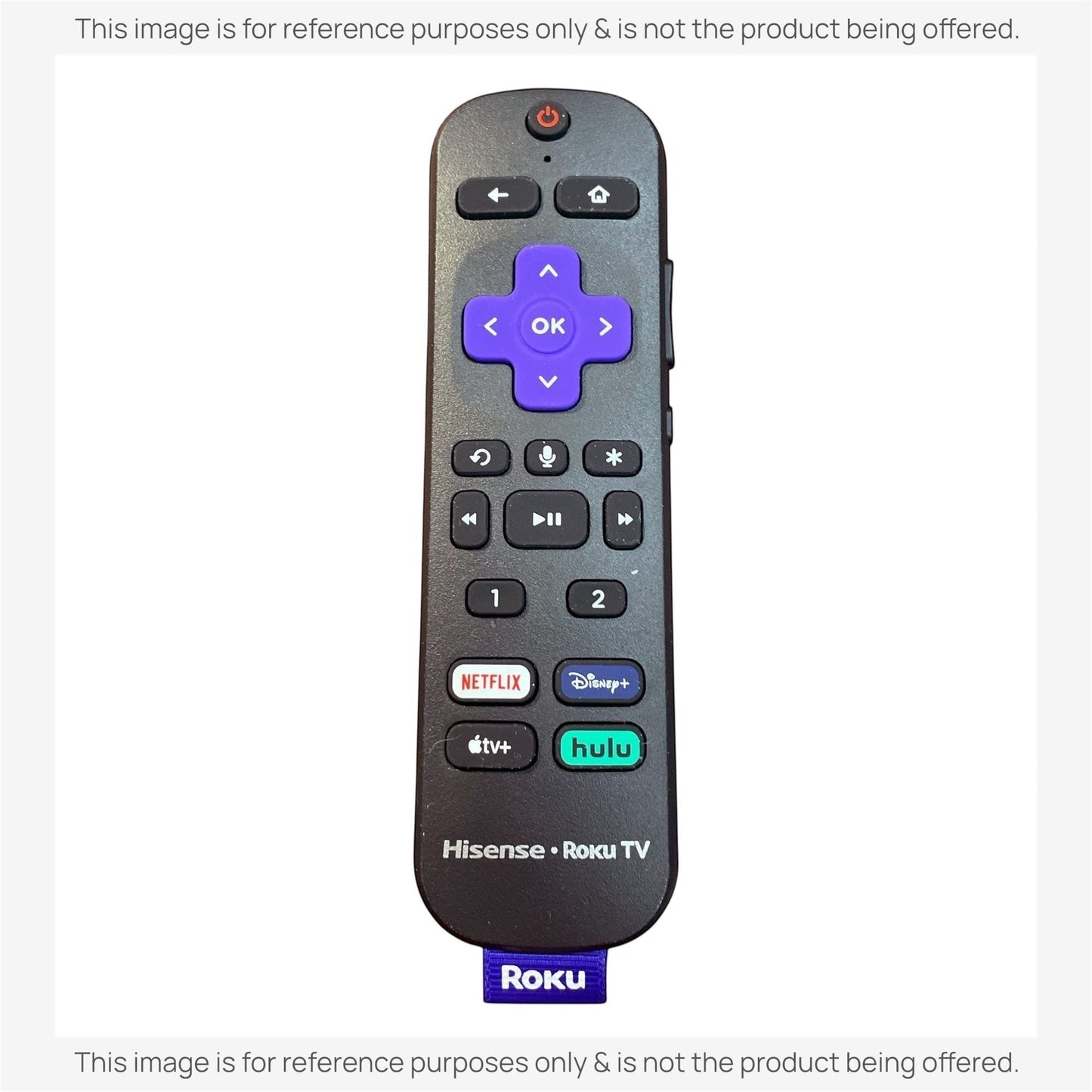Hisense RC-MC5 ROKU TV Remote Control | Voice | RF | Headphone Jack | Favorites | Netflix | Disney + | Apple TV + | Hulu - 3226001169