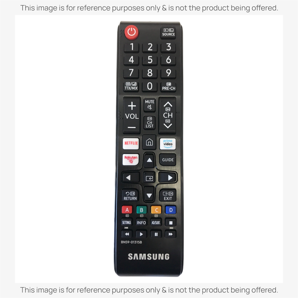 Samsung BN59-01315B European 2019 IR TV Remote Control | Netflix | Prime Video | Rakuten - BN5901315B
