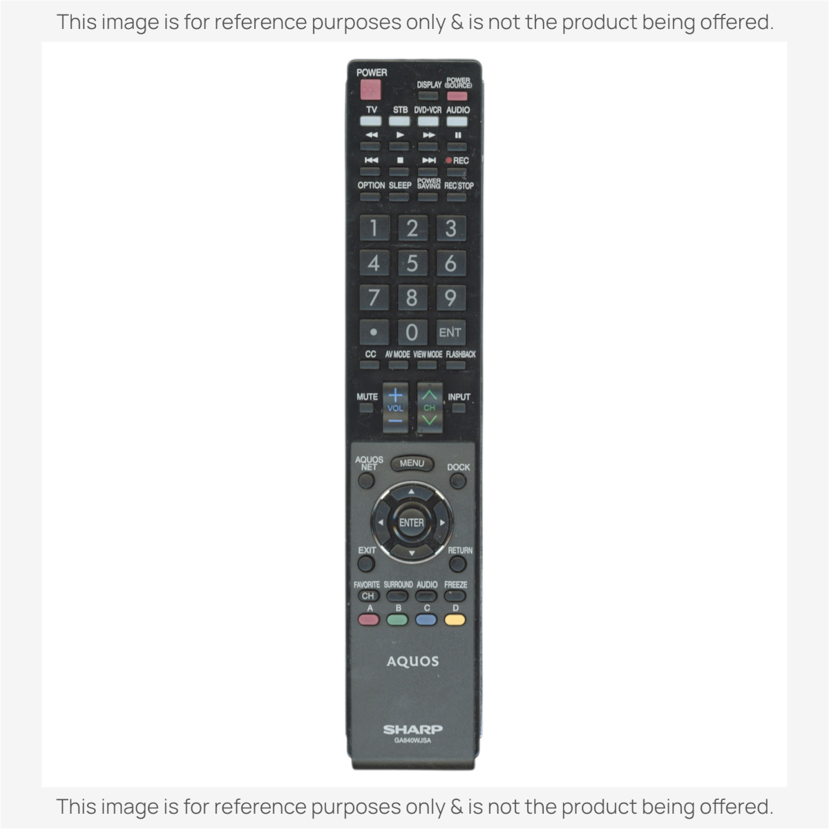 Sharp RRMCGA840WJSA TV Remote Control