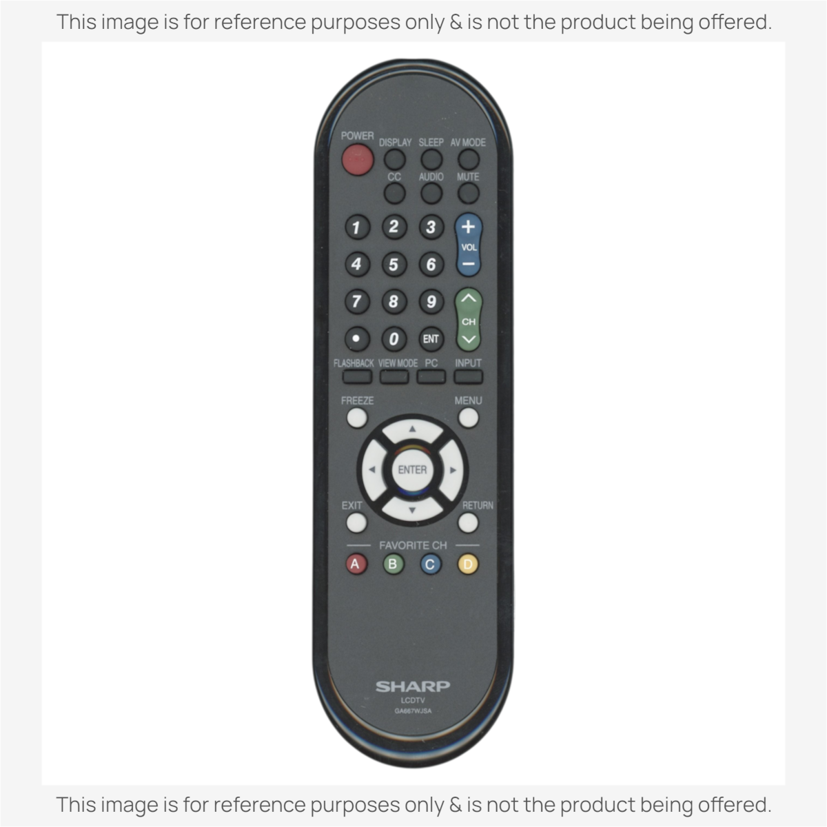 Sharp GA667WJSA TV Remote Control
