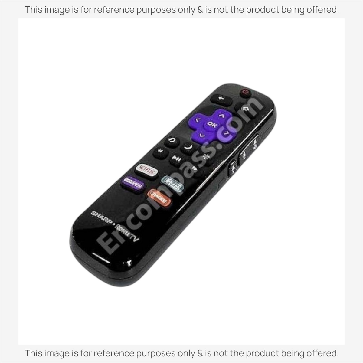 Sharp LC-RCRCA-20 Roku TV Remote Control | Canada | Netflix | Deezer | Beinsports | Crackle - 398GR10BESPN005