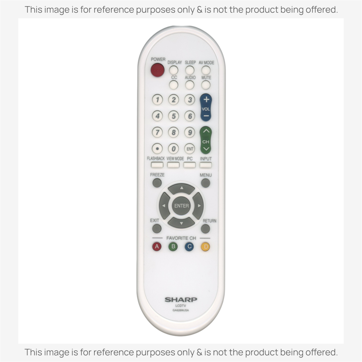 Sharp GA626WJSA TV Remote Control