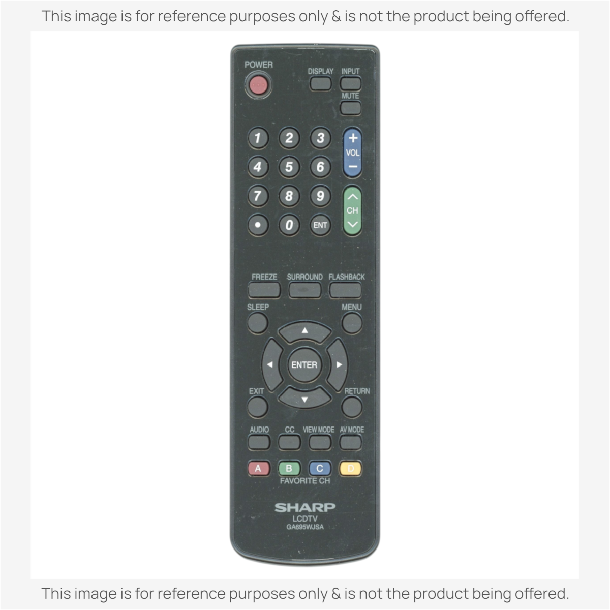 Sharp GA695WJSA TV Remote Control