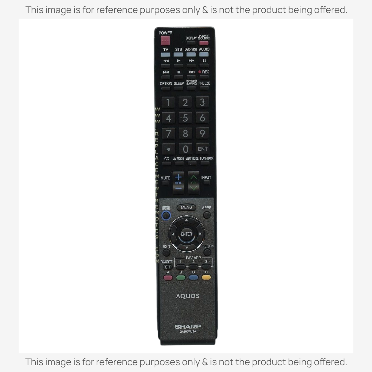 Sharp RRMCGA890WJSA TV Remote Control