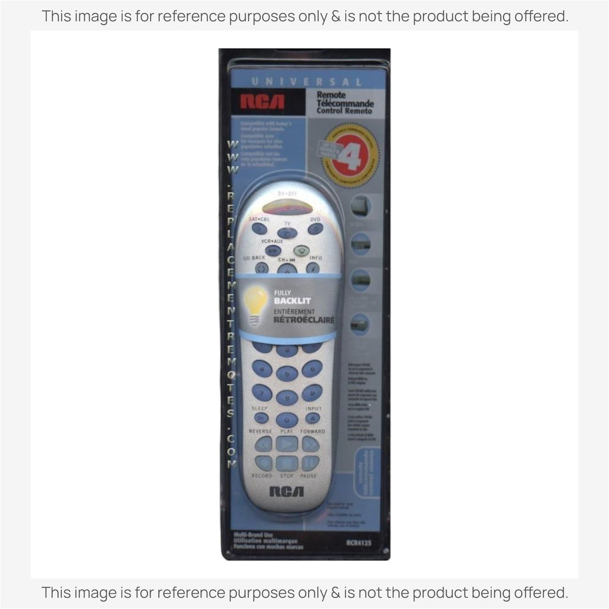 RCA RCR412S 4-Device Universal Remote Control