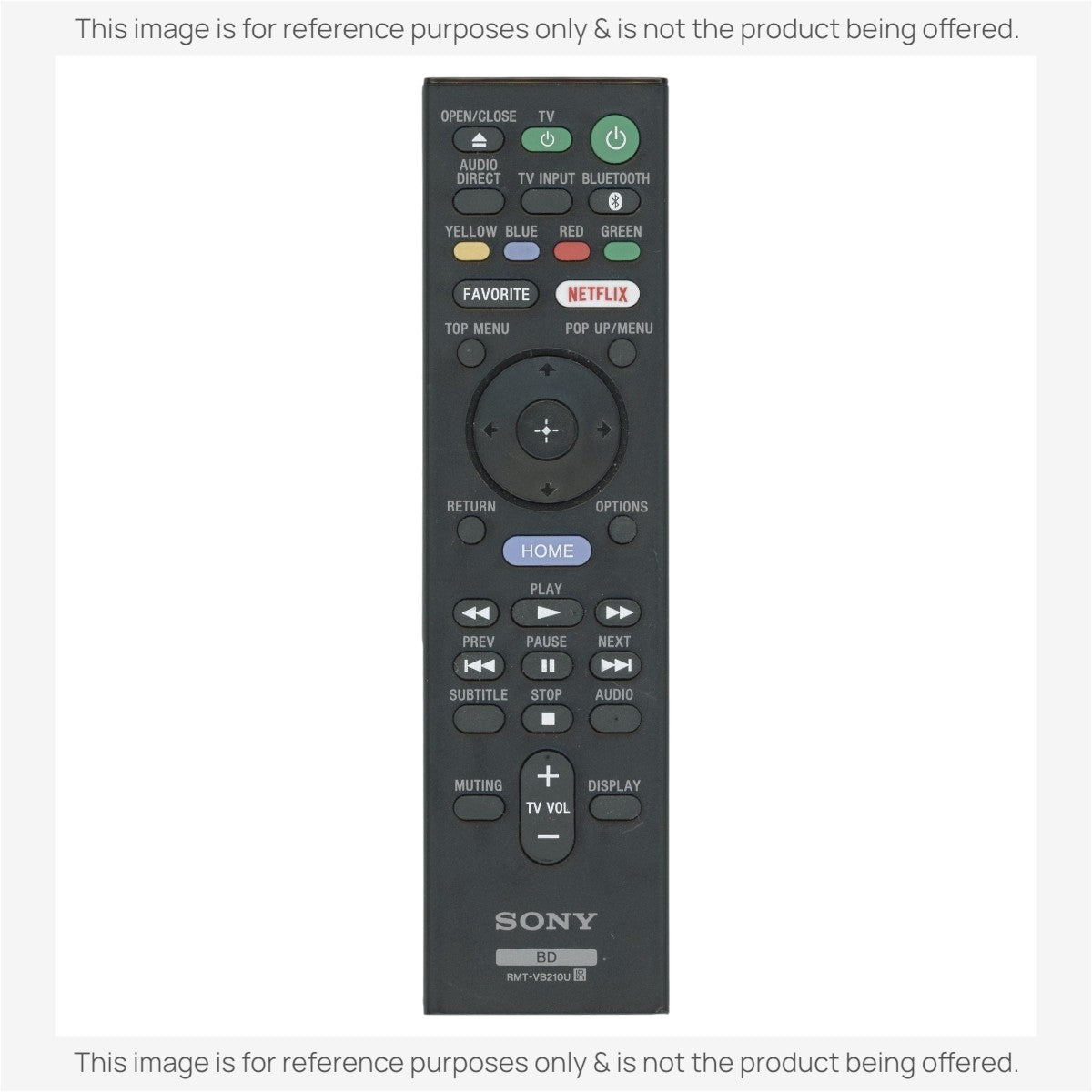 Sony RMT-VB210U Blu-ray Disc Home Theater Remote Control - 1-493-167-11