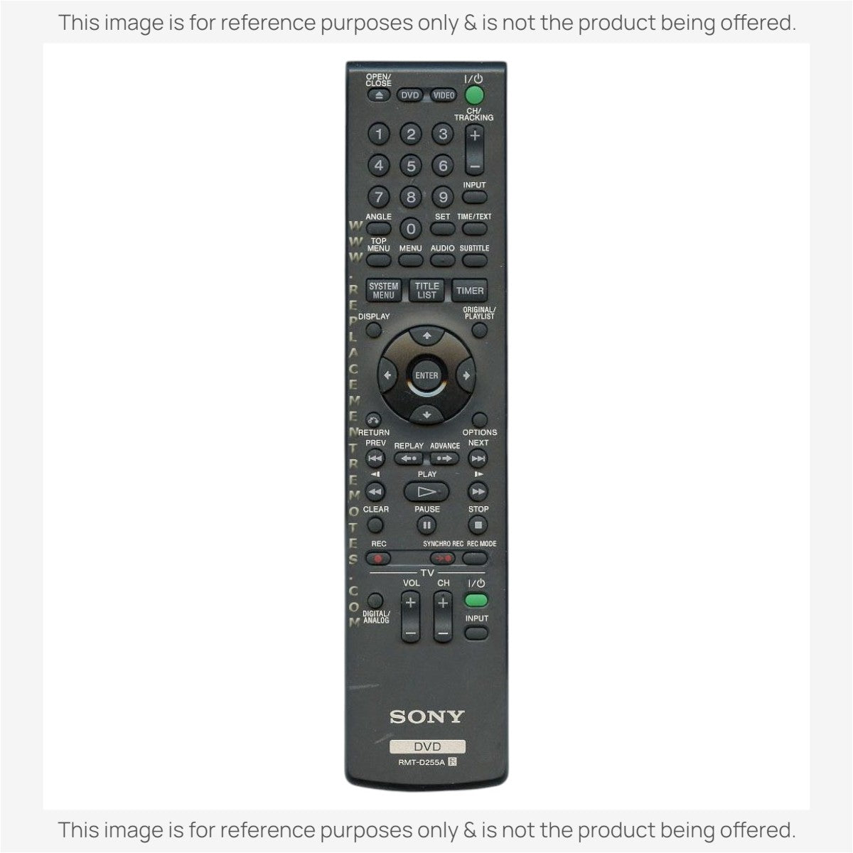 Sony RMT-D255A DVD/VCR Remote Control - 988512077 - RMTD255A