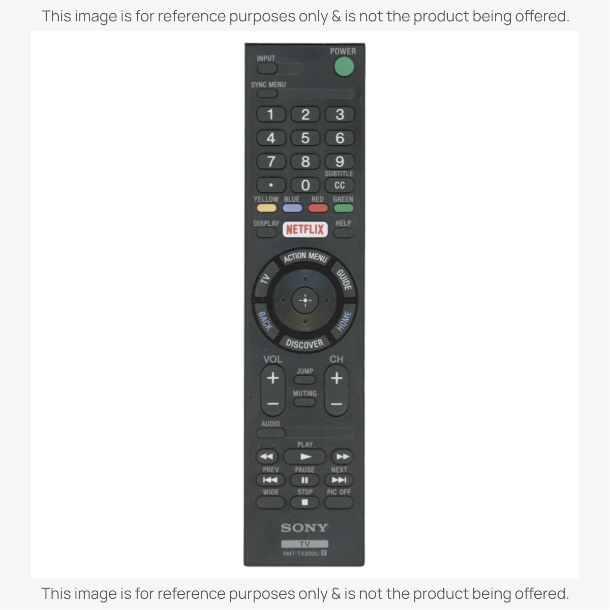 Sony RMT-TX200U TV Remote Control - RMTTX200U
