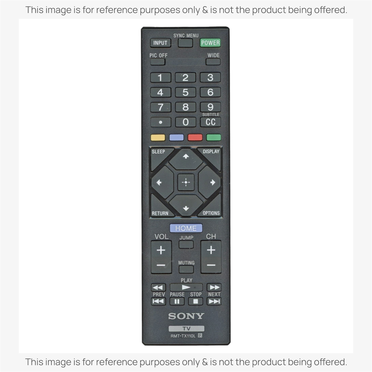 Sony RMT-TX110L TV Remote Control - RMTTX110L