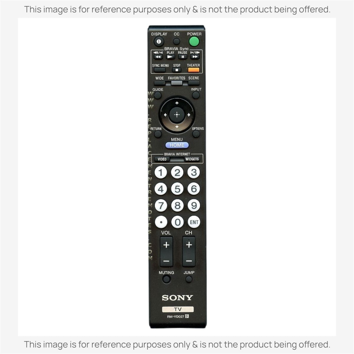 Sony RM-YD027 TV Remote Control - RMYD027