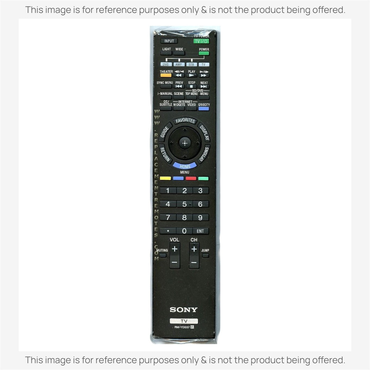 Sony RM-YD037 TV Remote Control - RMYD037