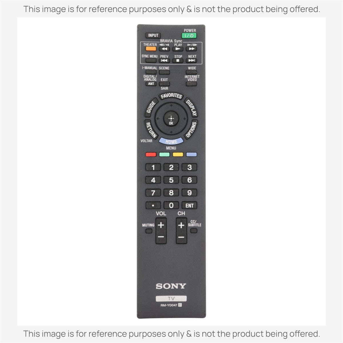 Sony RM-YD047 TV Remote Control - RMYD047