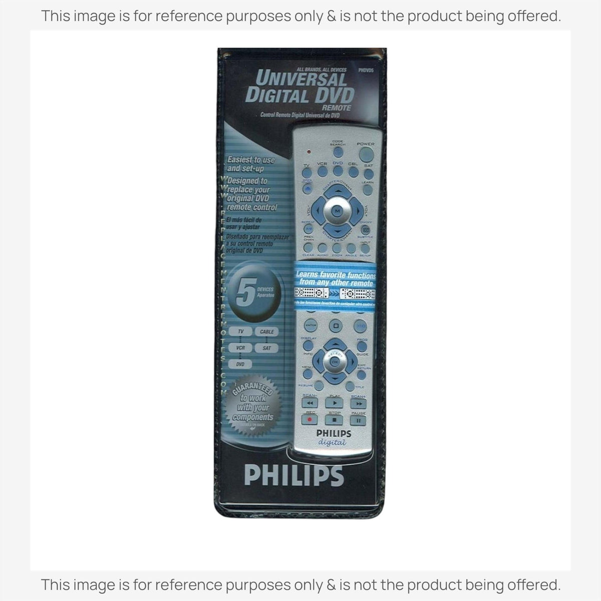 Philips PHDVD5 5-Device Universal Remote Control
