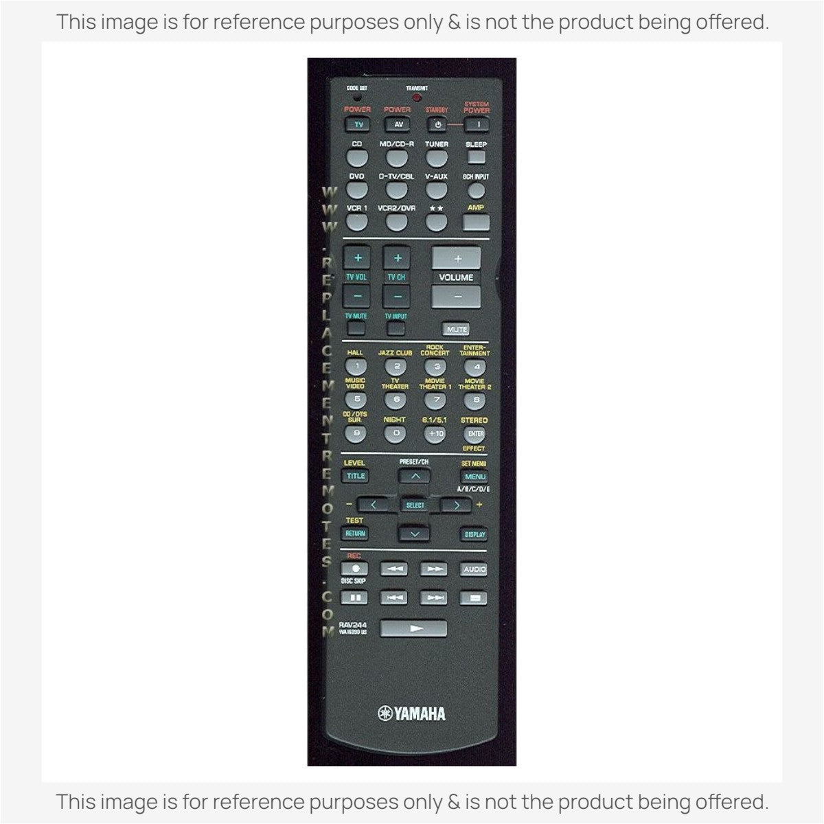 Yamaha RAV244 Receiver Remote Control