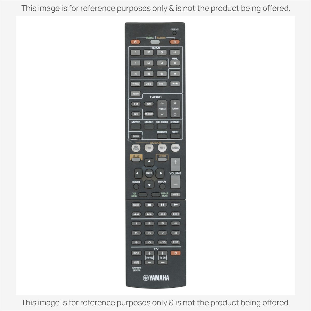 Yamaha RAV494 Receiver Remote Control