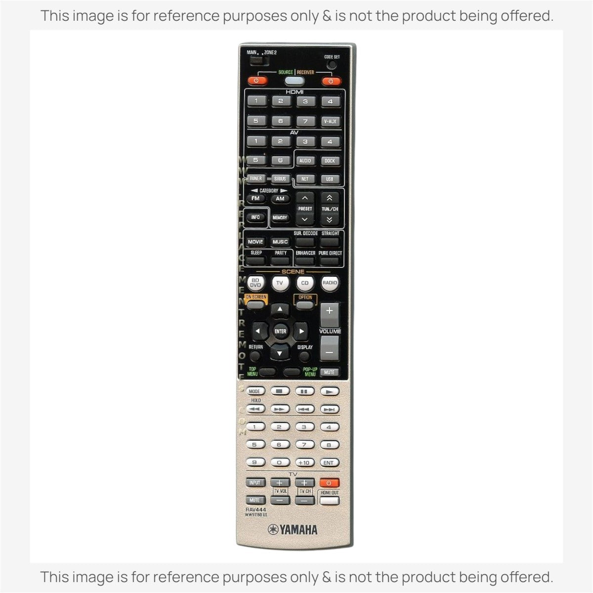 Yamaha RAV444 Receiver Remote Control