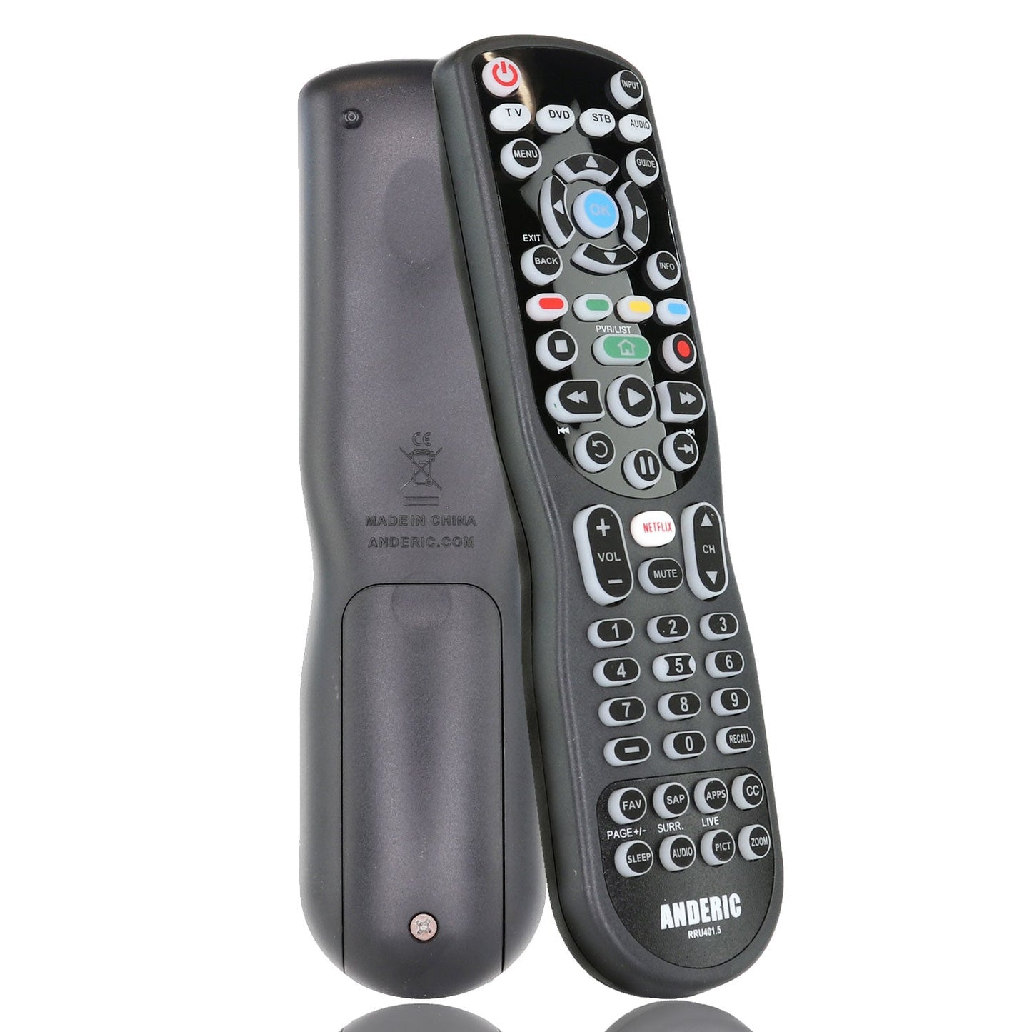 Anderic RC260D Replacement TV/DVD Remote Control for Insignia RC-260D, RC-260E, RC-260I, RC-261 - RMD10779
