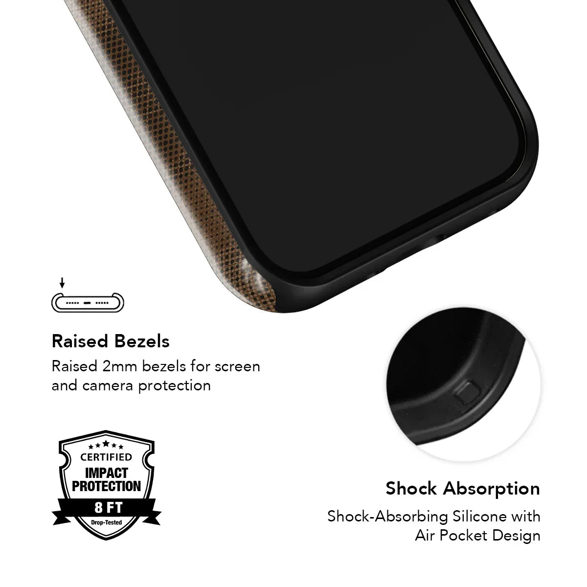 Chestnut | Brown Flannel Minimalist Phone Case