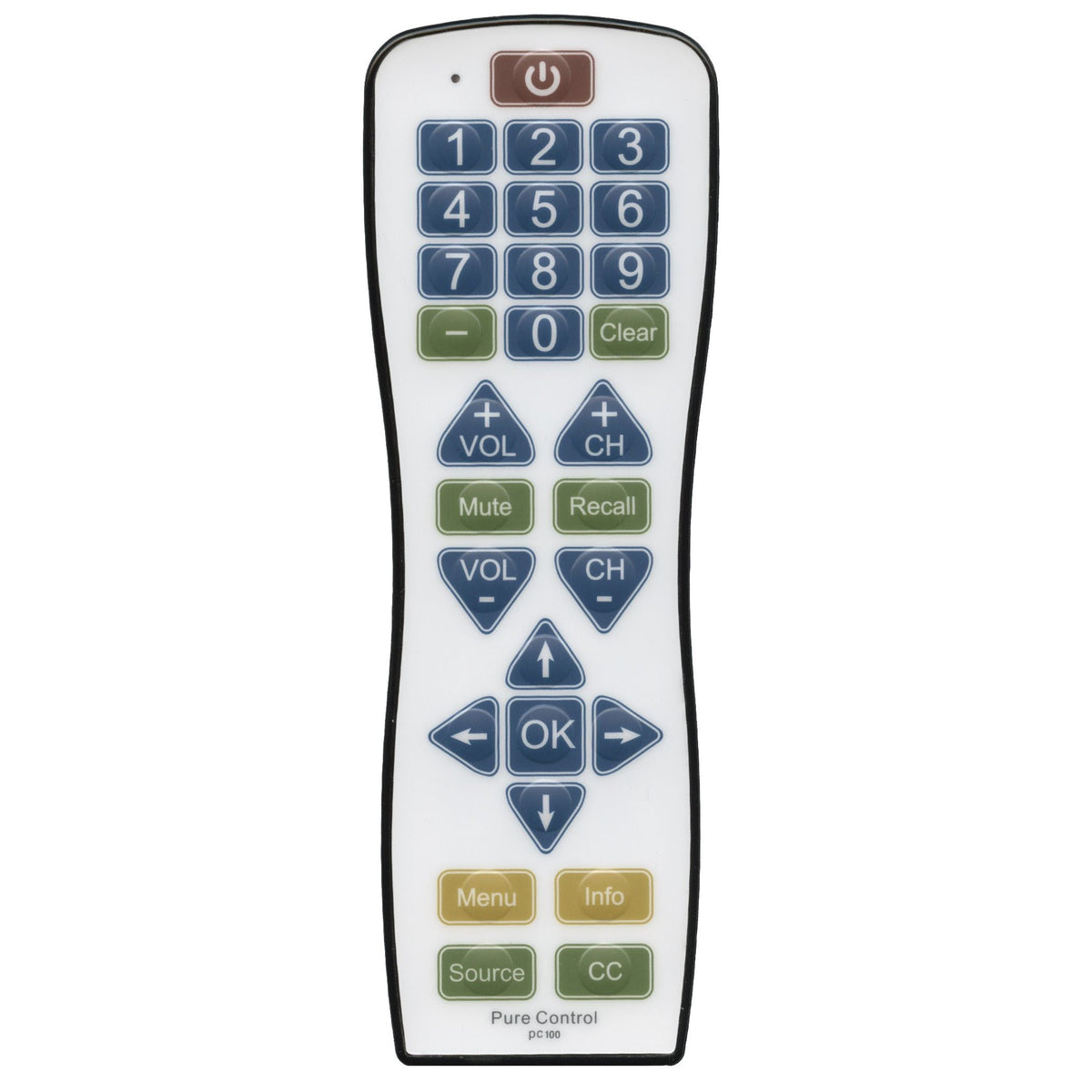 Continu.us PC100/PC101 Pure Control Water Resistant Antimicrobial 1-Device Universal Remote Control
