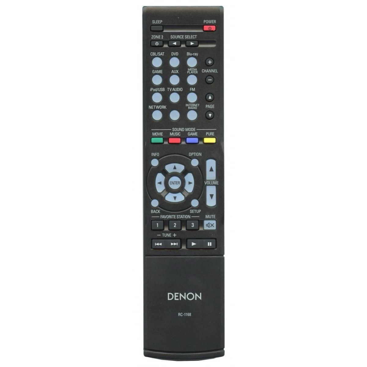 Denon RC-1168 A/V Receiver Remote Control | IR - 30701010300AD