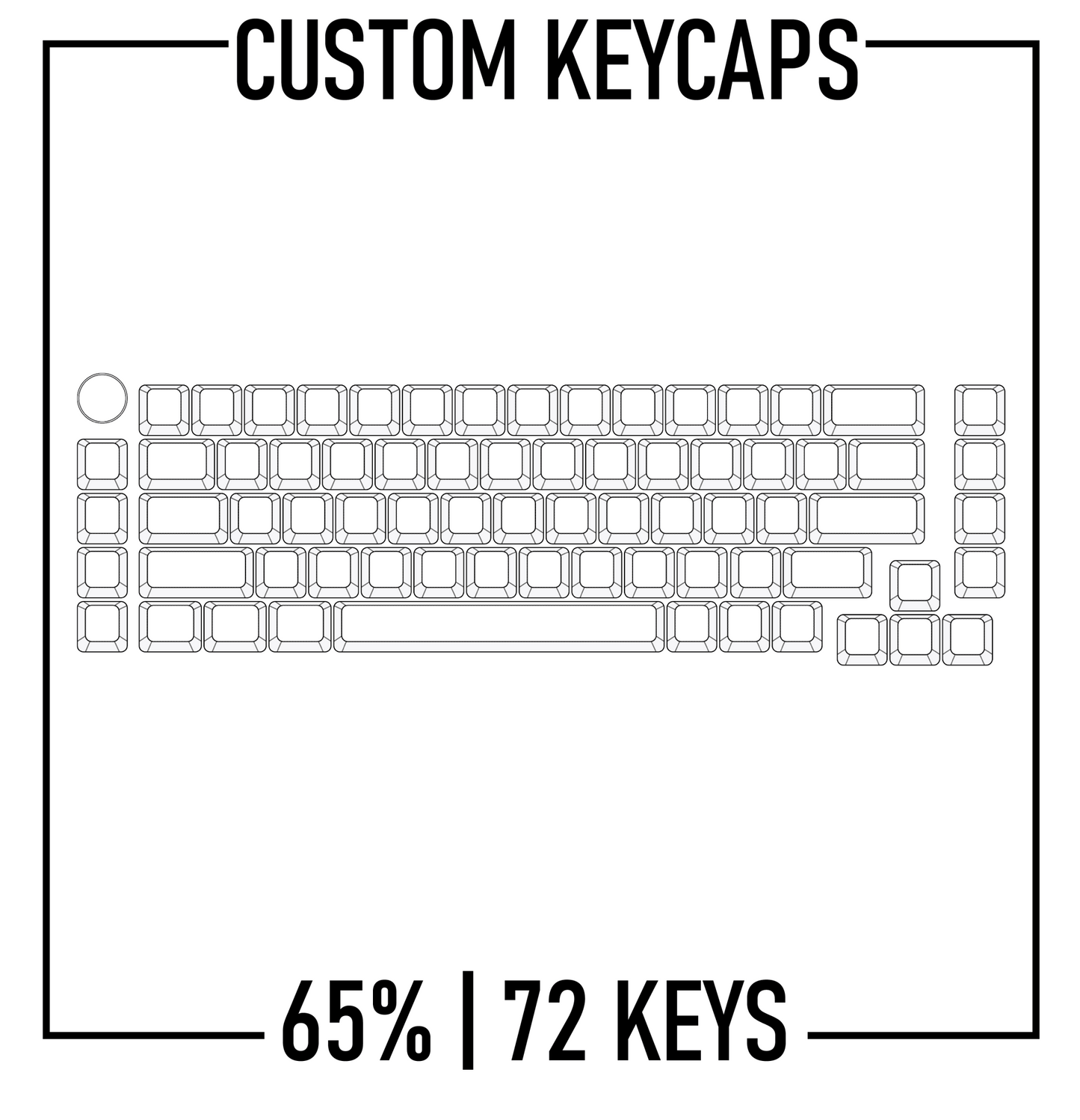 Design Studio - 65% Keyboard Custom Keycap ( ANSI )