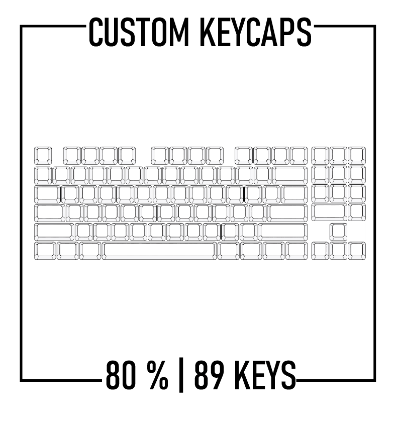 Design Studio 80% Keyboard Custom PBT Keycap set ( ANSI )