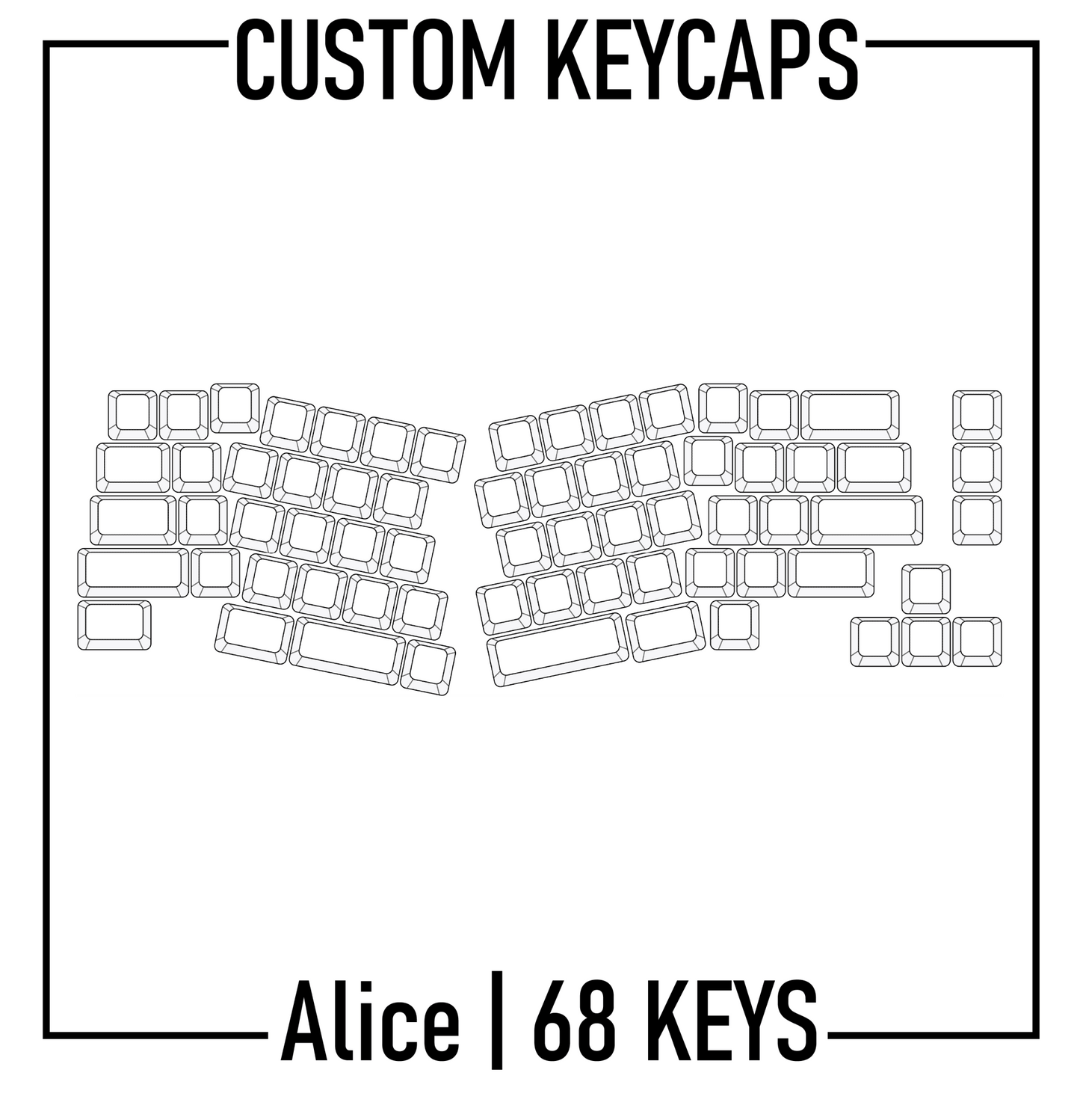 Design Studio - Alice Split Keyboard Custom Keycaps ( ANSI )