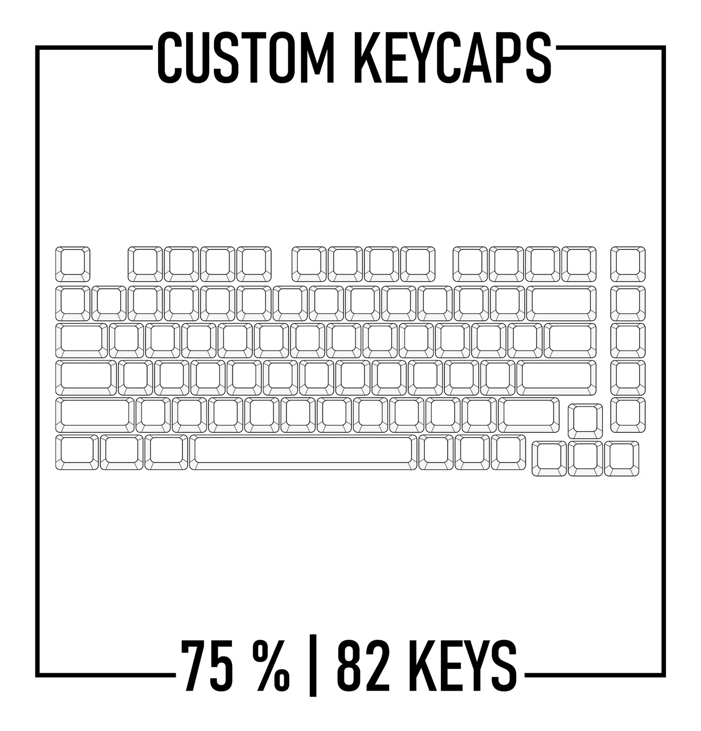 Design Studio - Epo 75% Keyboard Custom PBT Keycap set ( ANSI )
