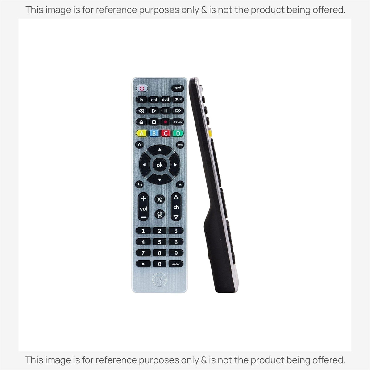 GE General Electric 33709 UltraPro Brushed Silver 4-Device Universal Remote Control