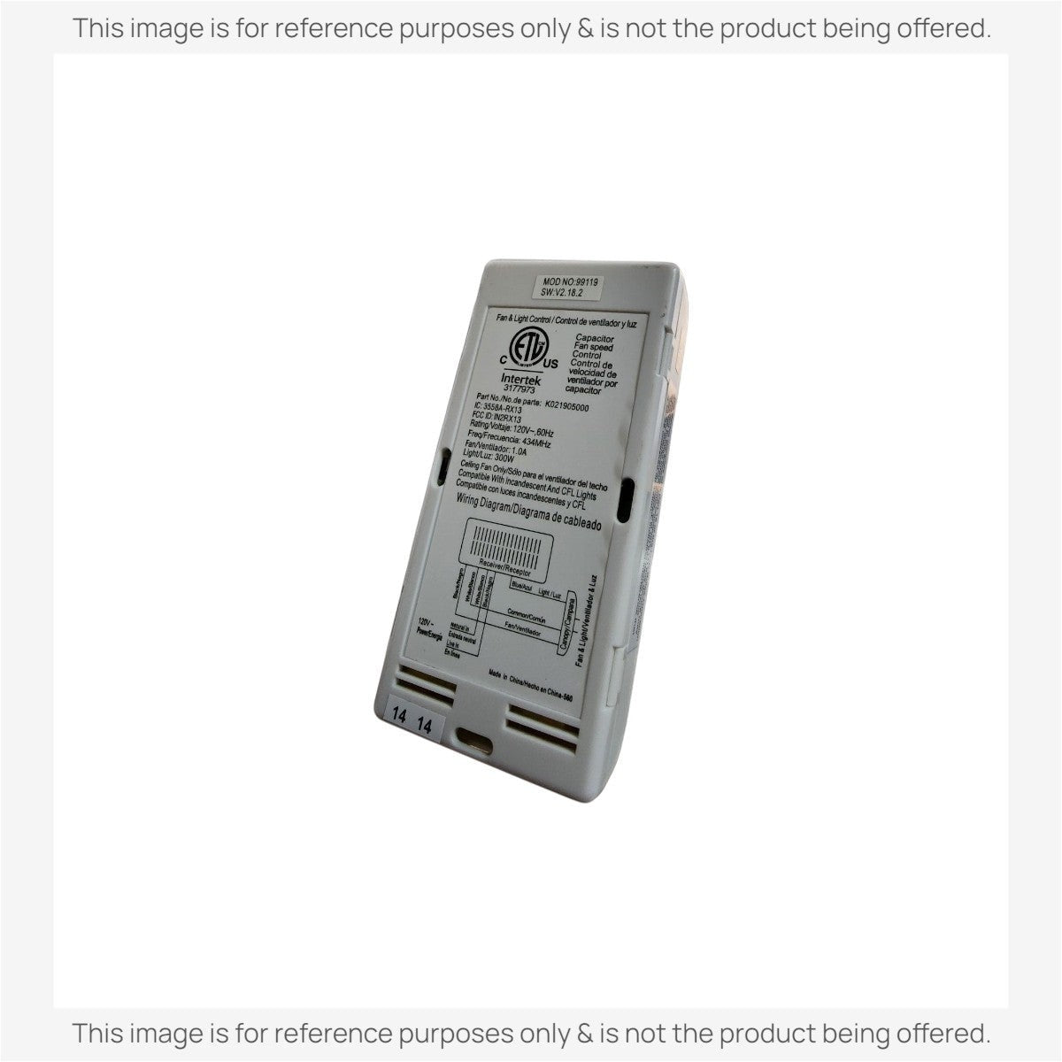 Hunter 99119 - IN2RX13 Ceiling Fan Receiver