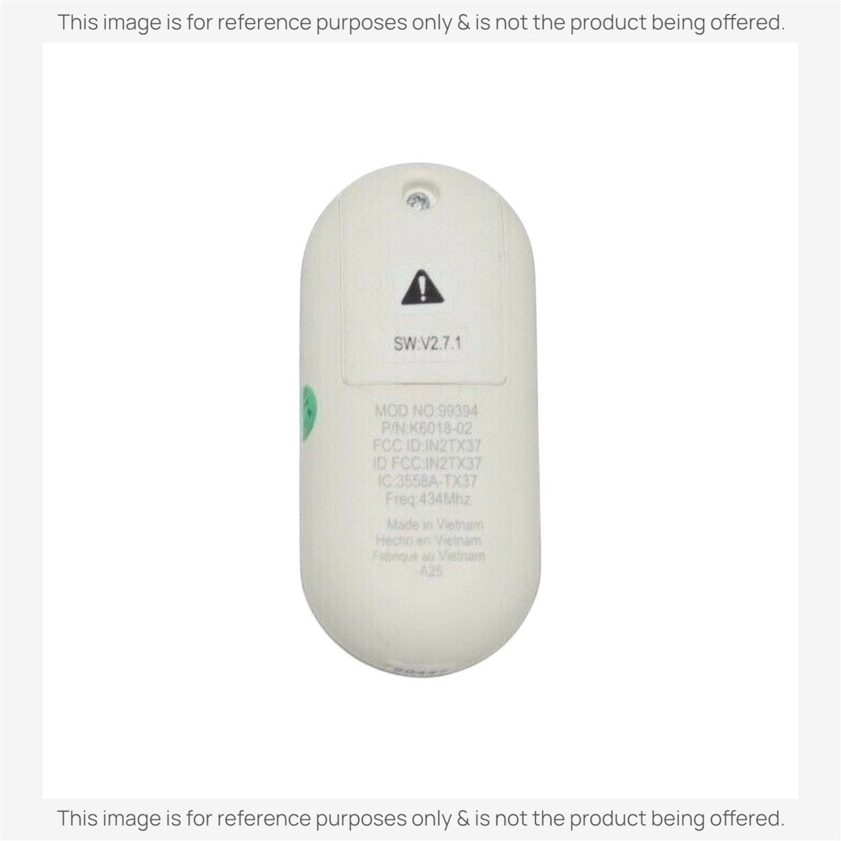Hunter 99394 IN2TX37 Ceiling Fan Remote Control