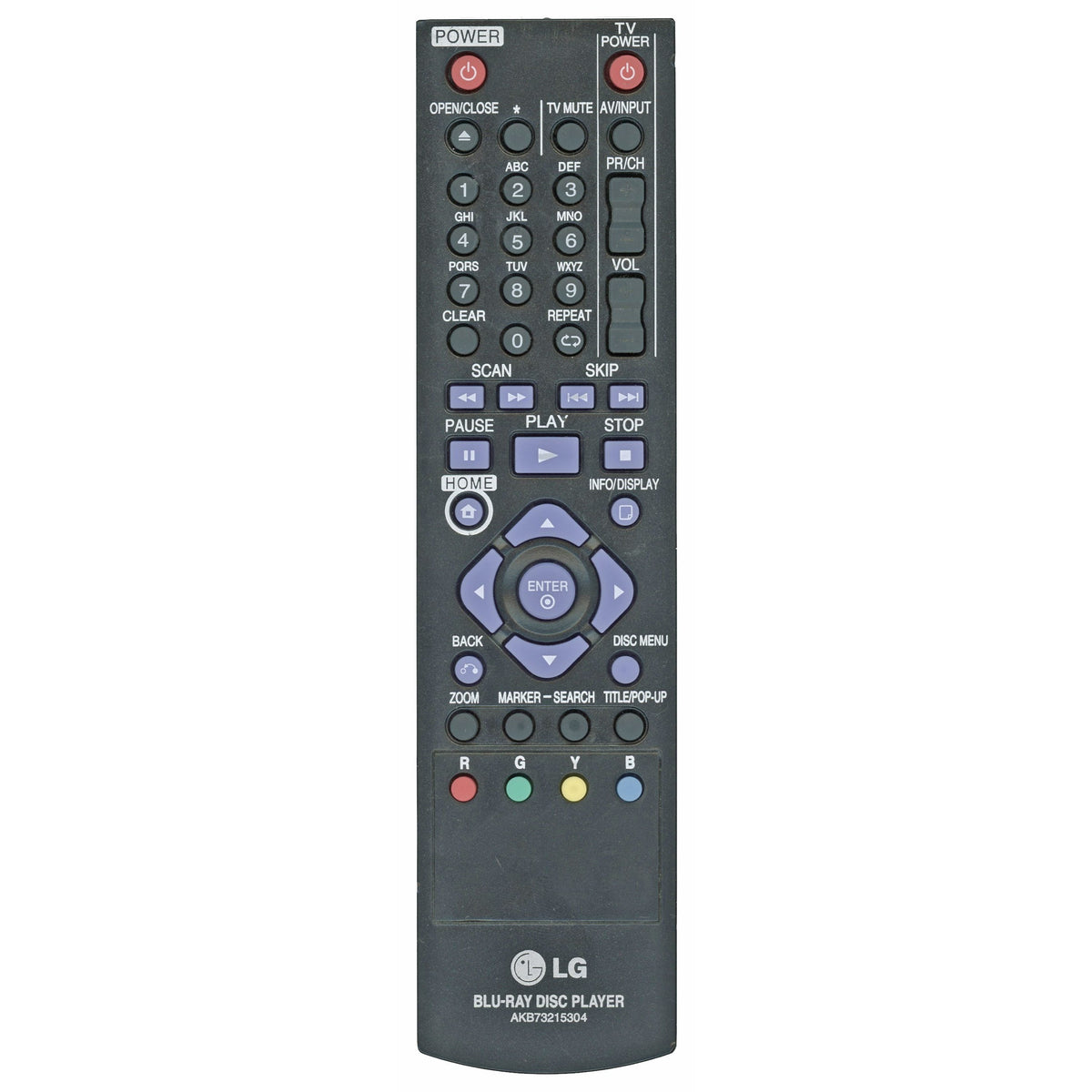 LG AKB73215304 Blu-ray Home Theater Remote Control