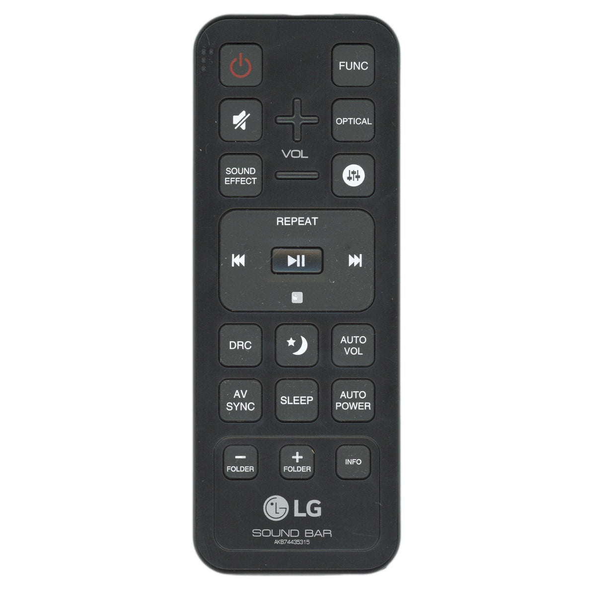 LG AKB74435315 Sound Bar Remote Control