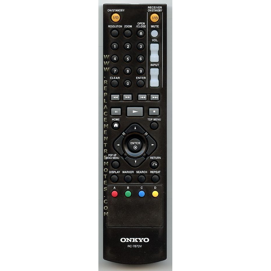 Onkyo RC787DV DVD Remote Control | RC-787DV