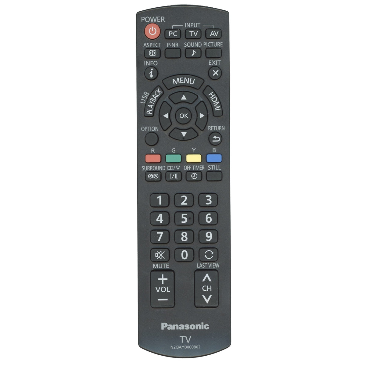 Panasonic N2QAYB000802 Monitor Remote Control