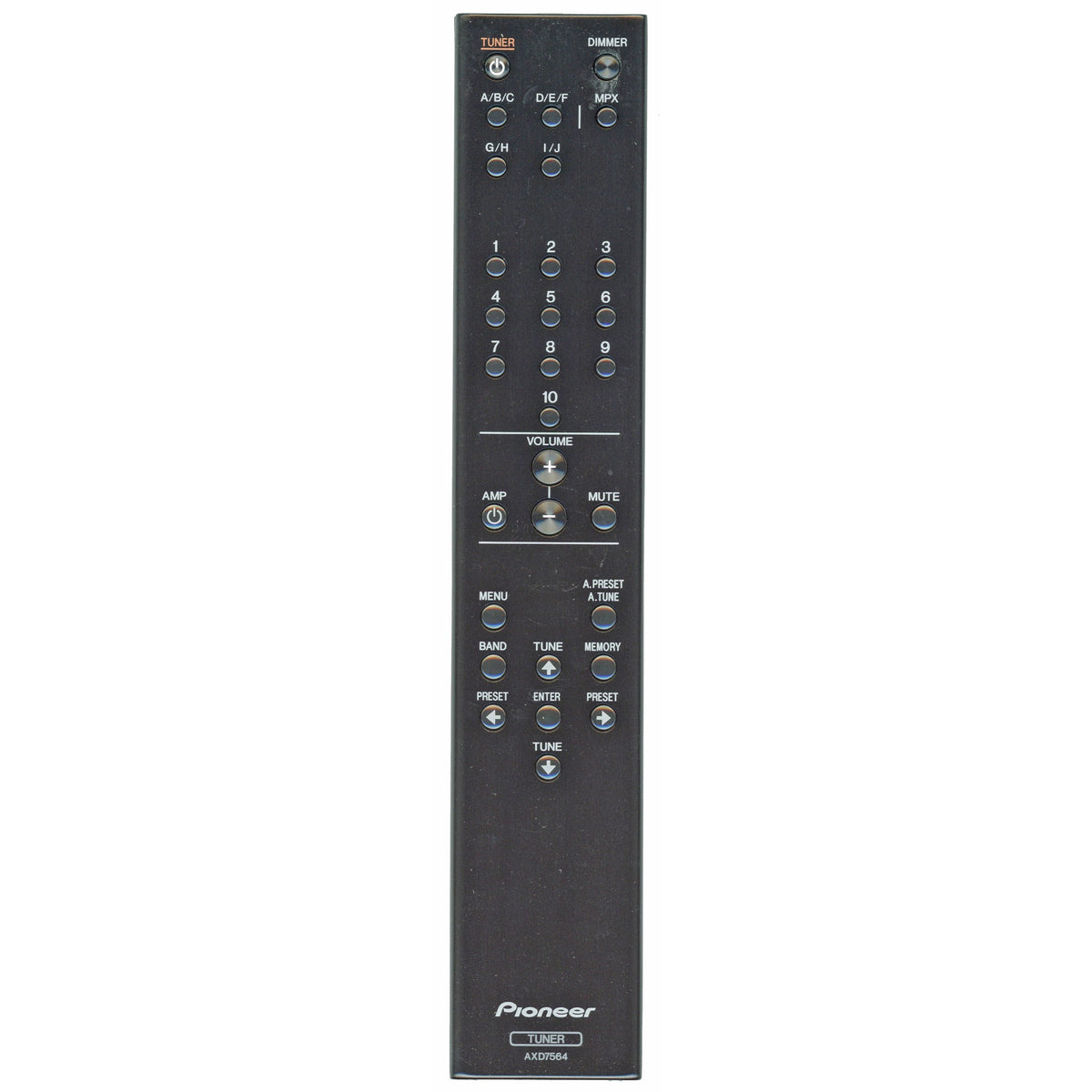 Pioneer AXD7564 FM/AM Tuner Audio Remote Control - AXD7564